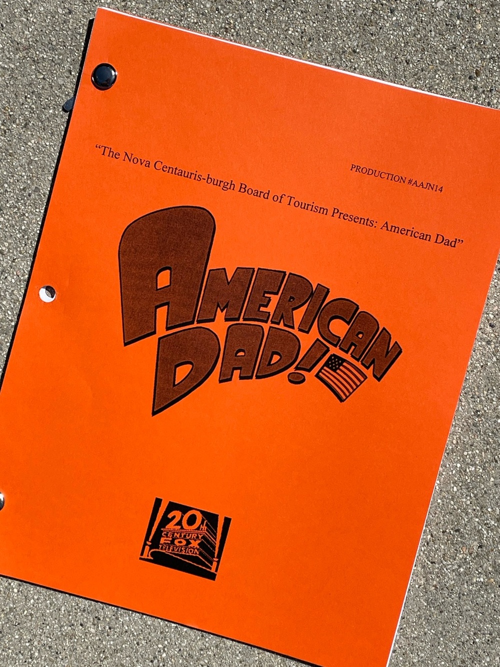 American Dad 2015 Production Used Table Script Nova Centauris-burgh Board of…